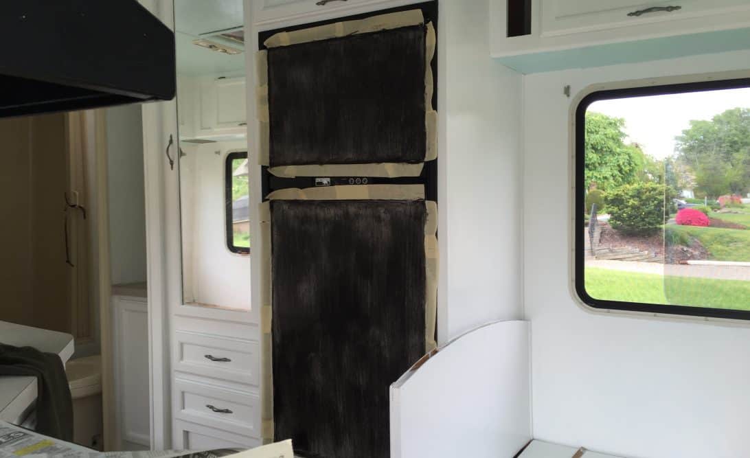 RV Makeover Quick Take RV Refrigerator Chalkboard in 5 Simple Steps