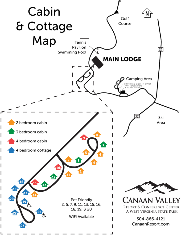 canaan valley resort map