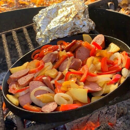 Kielbasa apple Campfire Mix