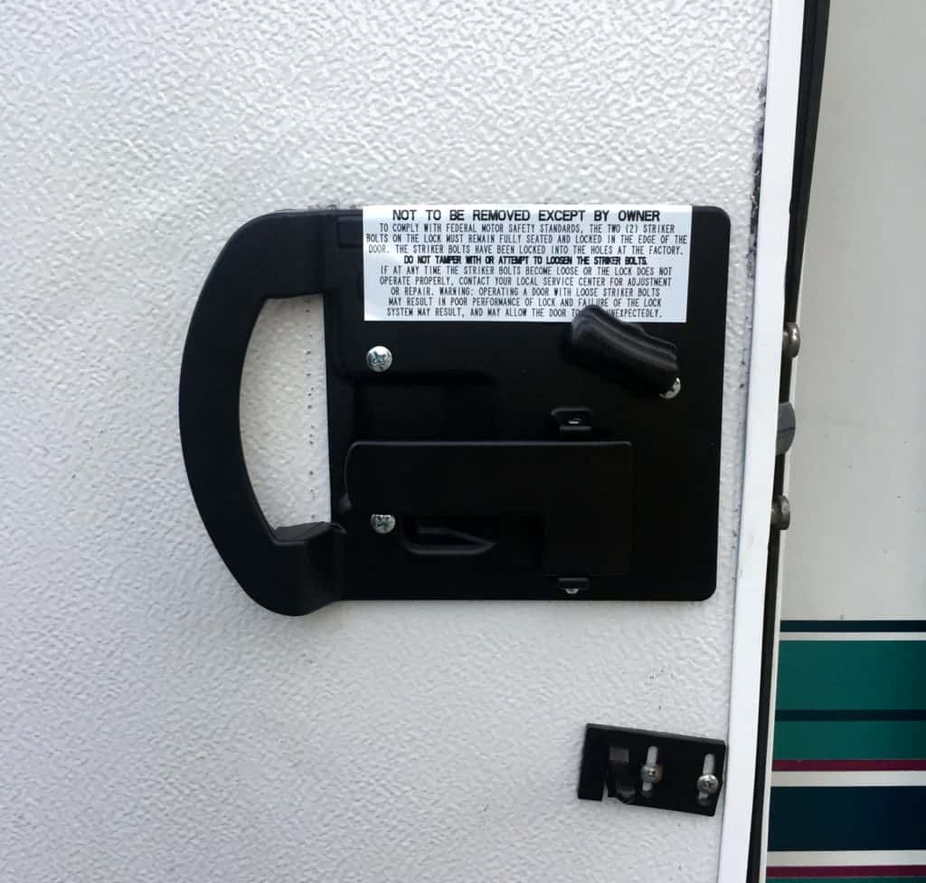 new rv door lock set finished