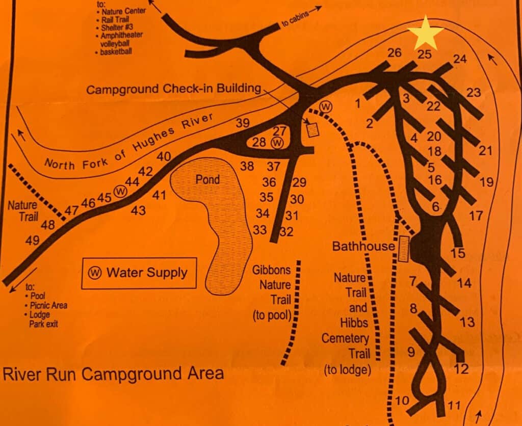 north bend state park wv campground map