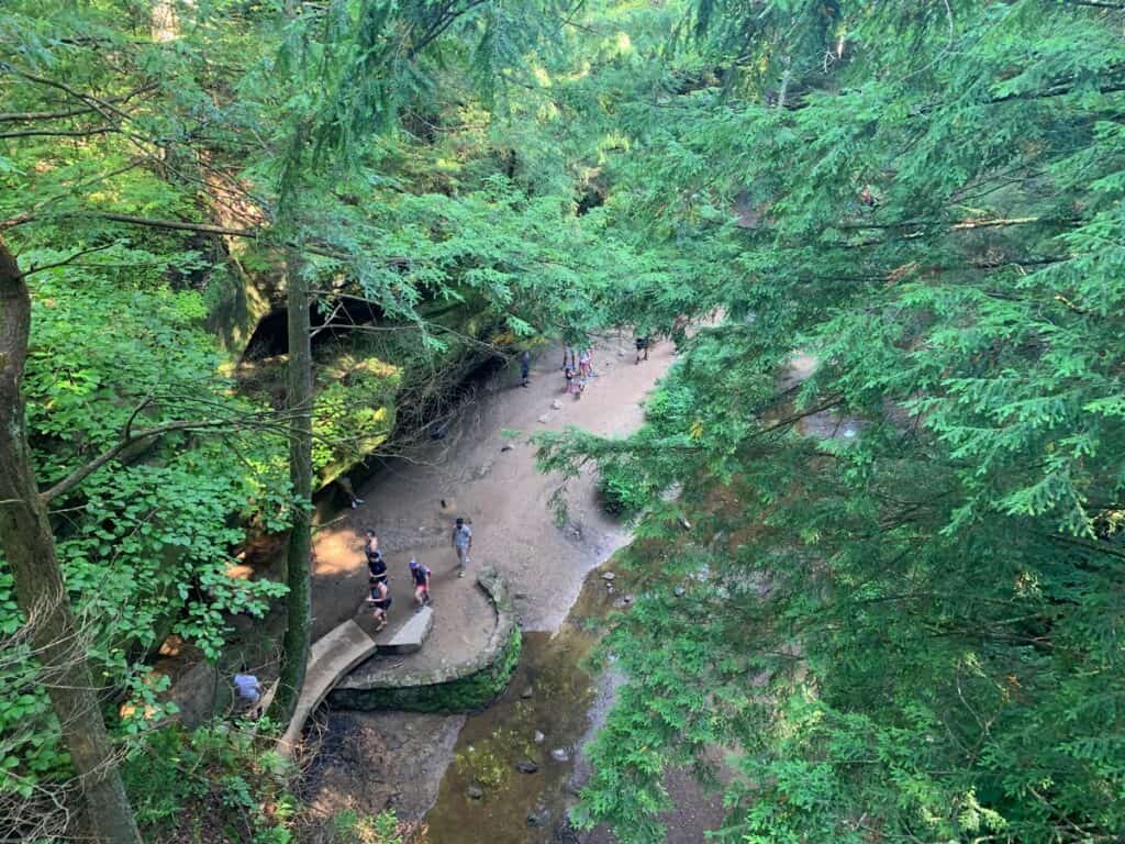 hocking hills from above