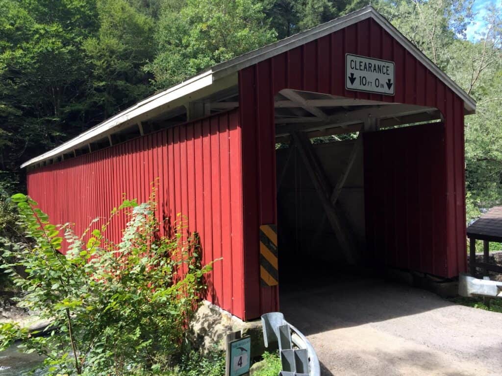 covered bridge at mcconnells mill state park