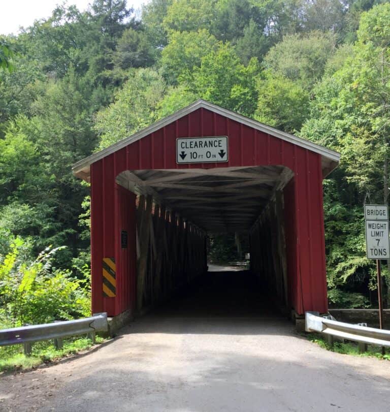 covered bridge at mcconnells mill state park
