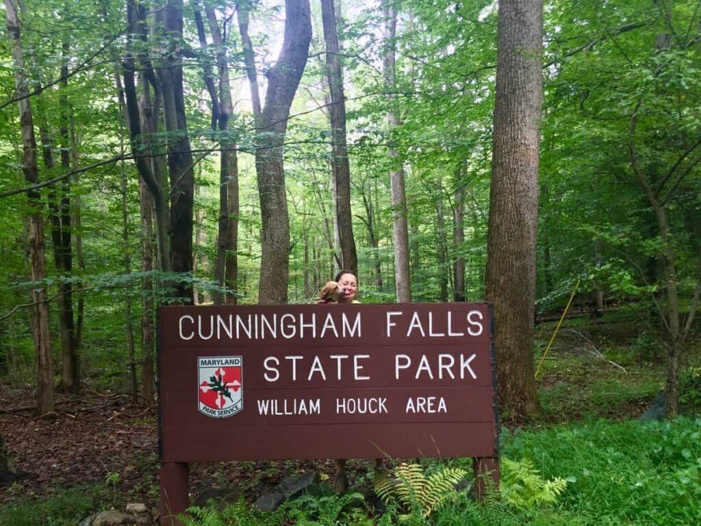 cunningham falls state park sign