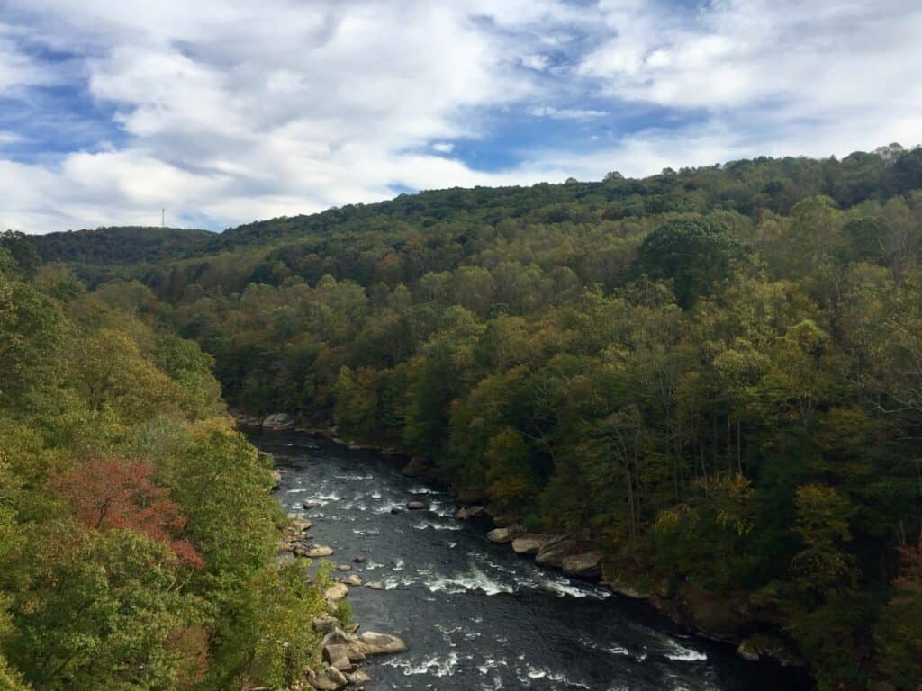 second lookout bridge at ohiopyle state park