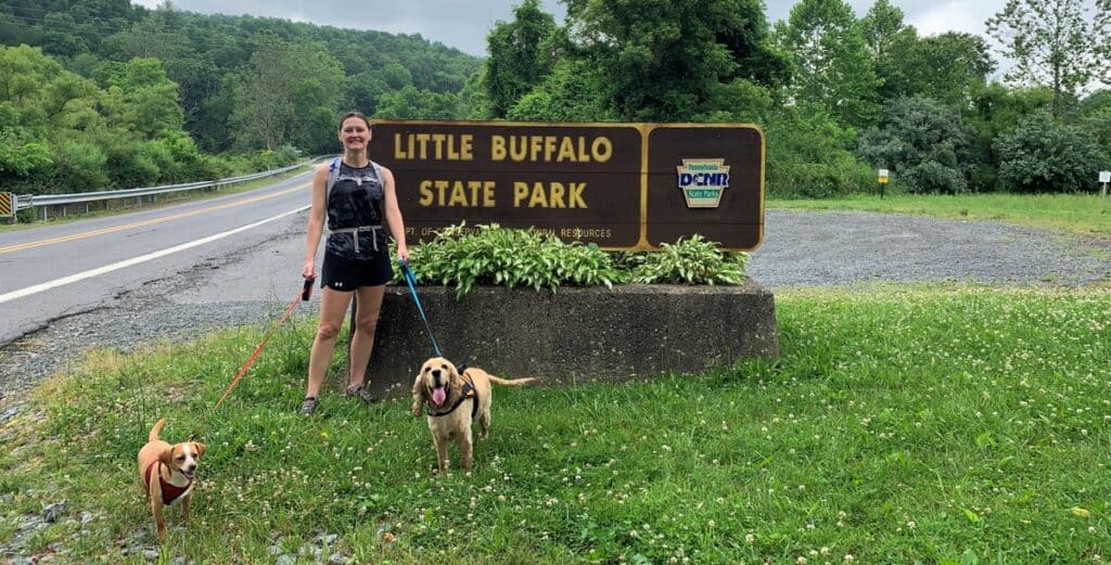 little buffalo state park welcome sign