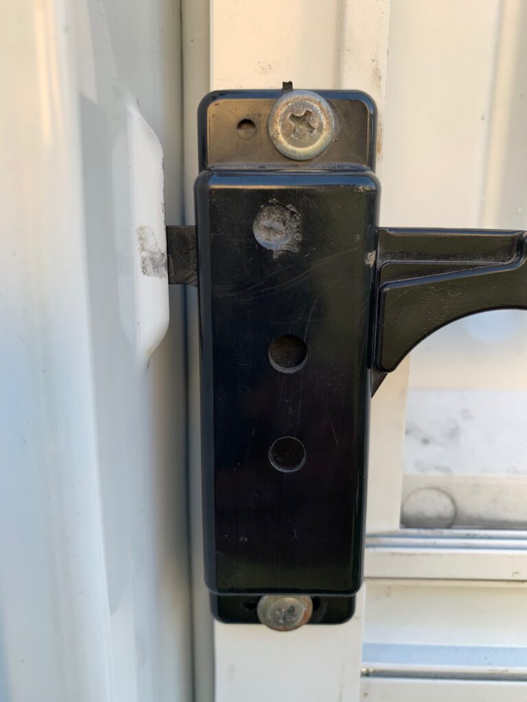 rv screen door latch from front