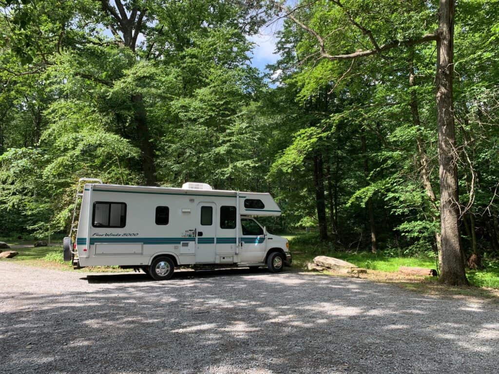 parking lot at beartown rocks