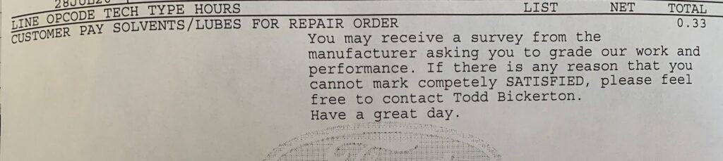 rv steering repair bill 2