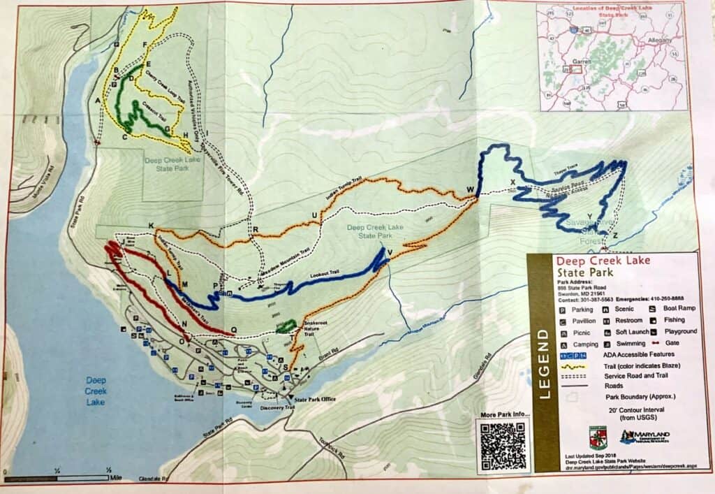 deep creek lake state park trail map