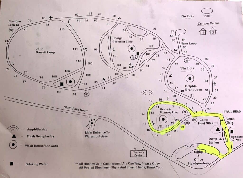 deep creek lake state park campground map