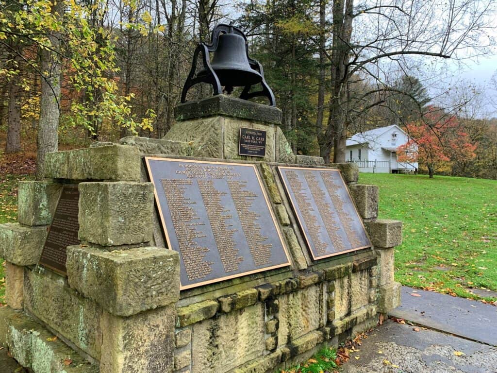 cedar creek state park wv teacher's memorial