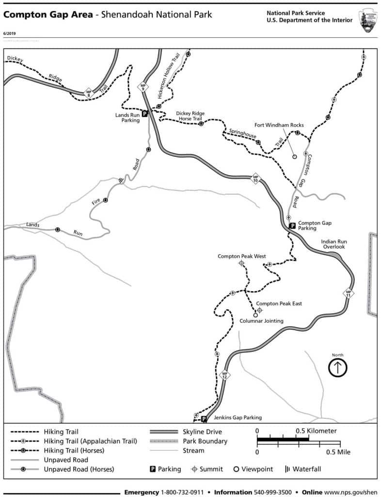 shenandoah national park compton gap