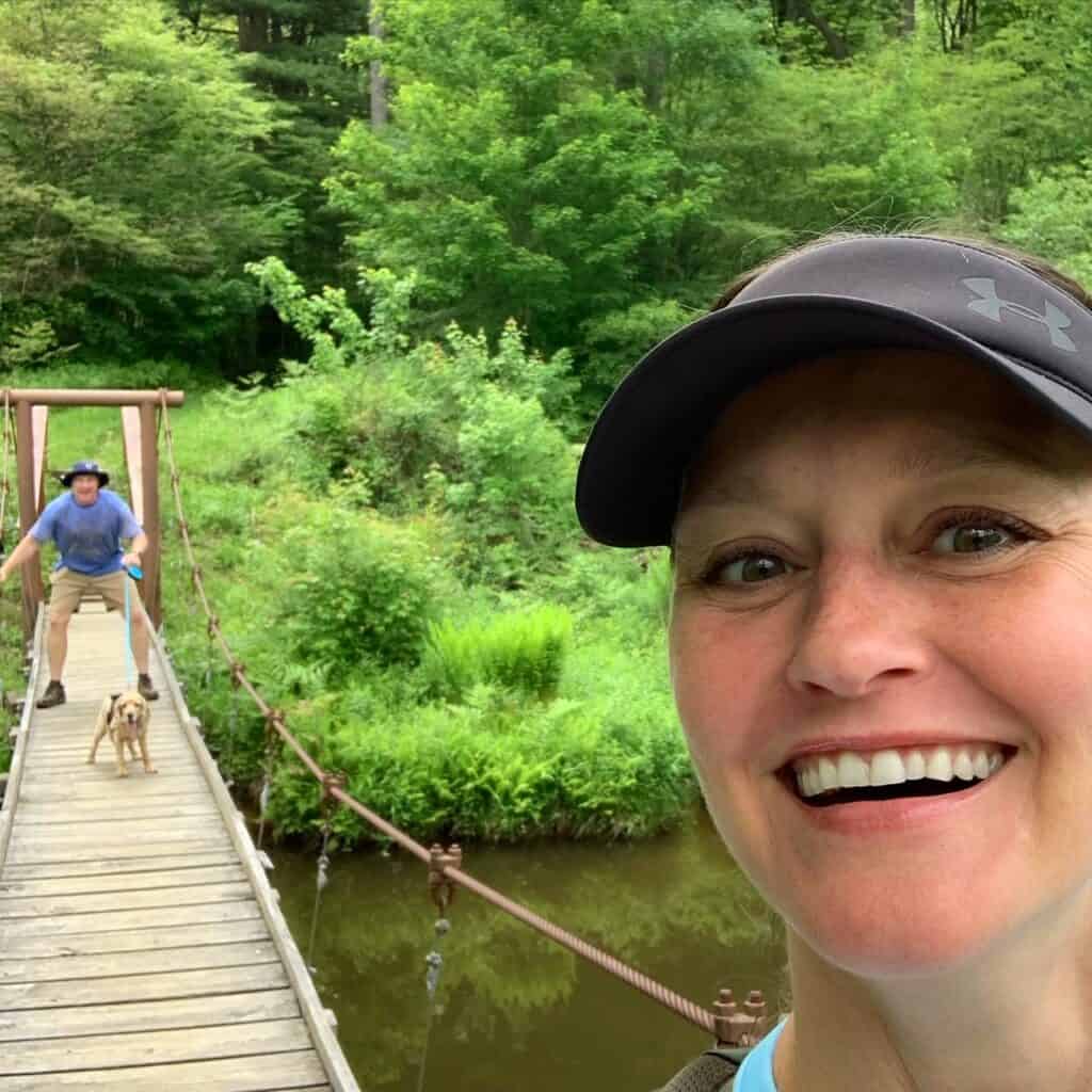 chapman state park swinging bridge with tails