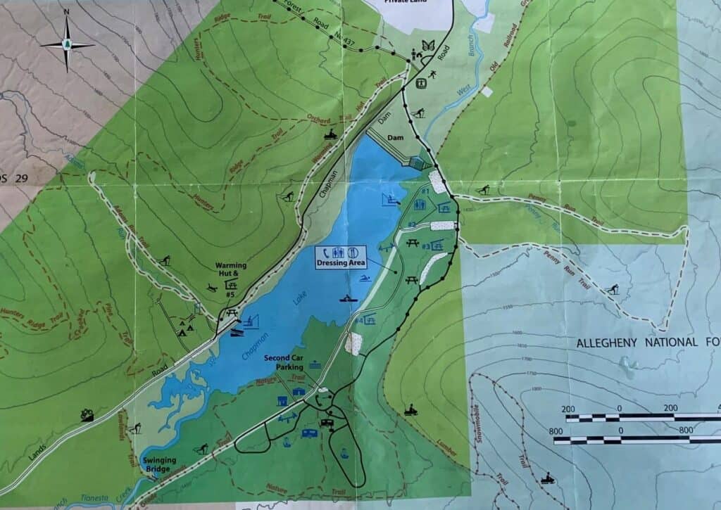 closer up chapman state park trail map