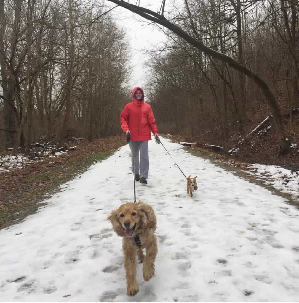 cedar creek park bike trail winter