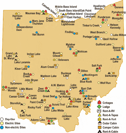 ohio state parks map