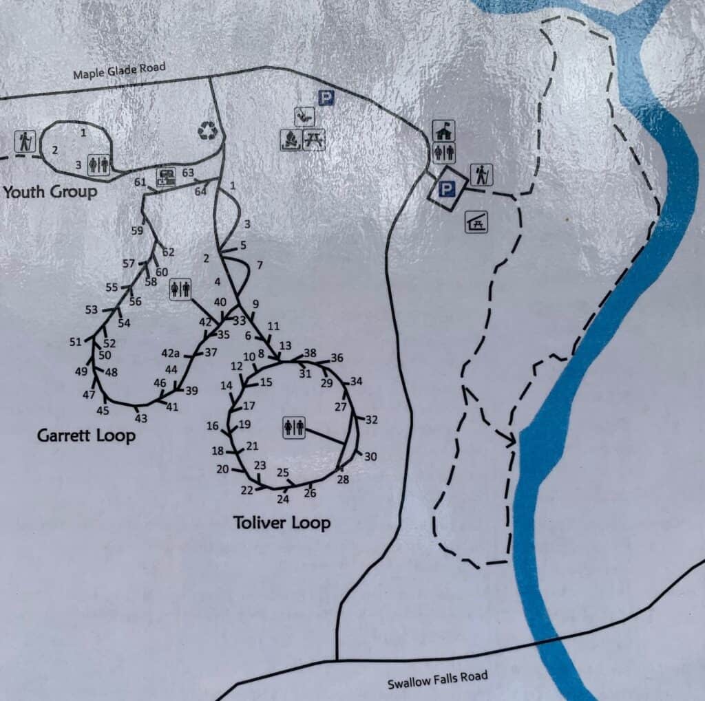 swallow falls state park campground map