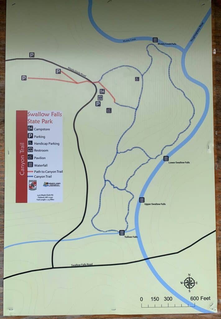 swallow falls state park trail map
