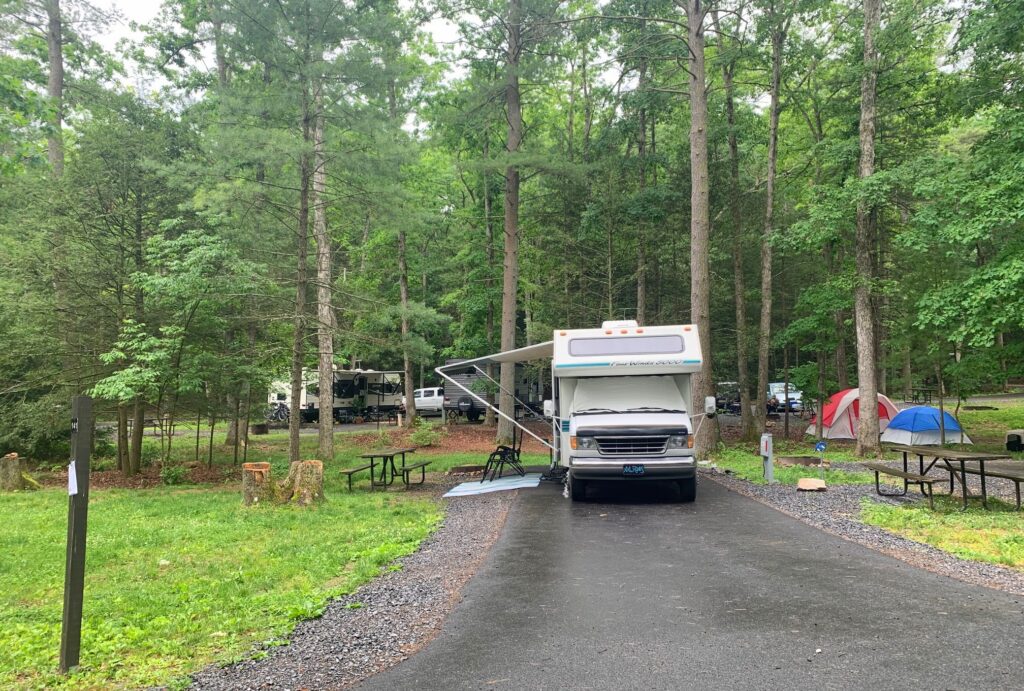 caledonia state park campground hosack run site front