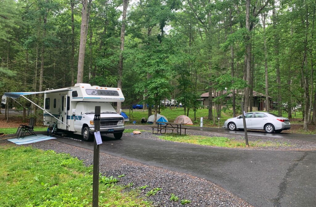 caledonia state park campground hosack run site back