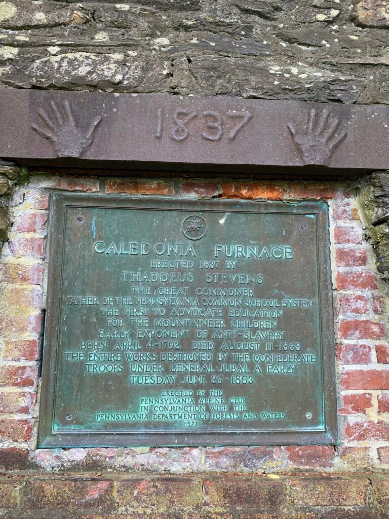 caledonia state park furnace plaque