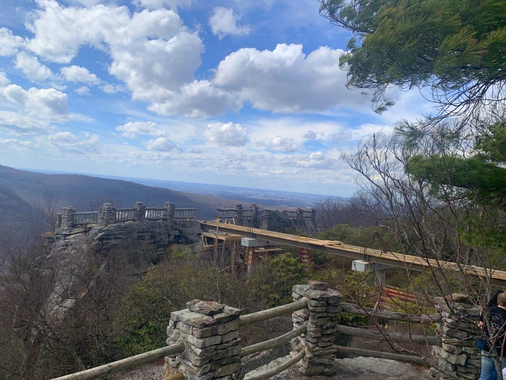 coopers rock construction side overlook
