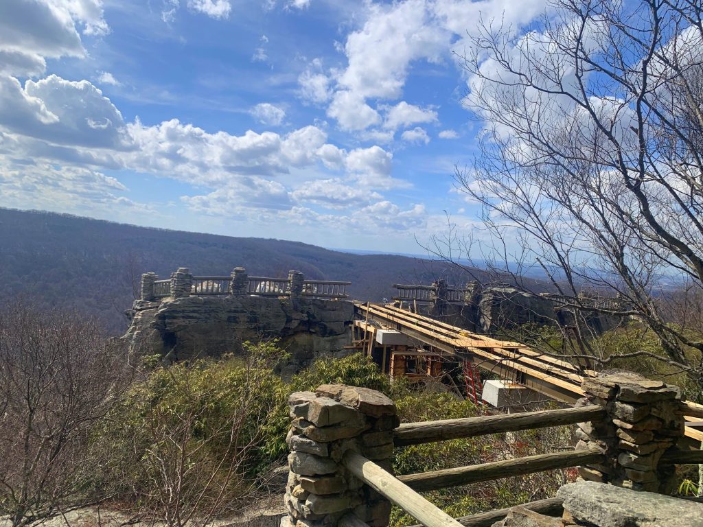 coopers rock state forest overlook construction 2