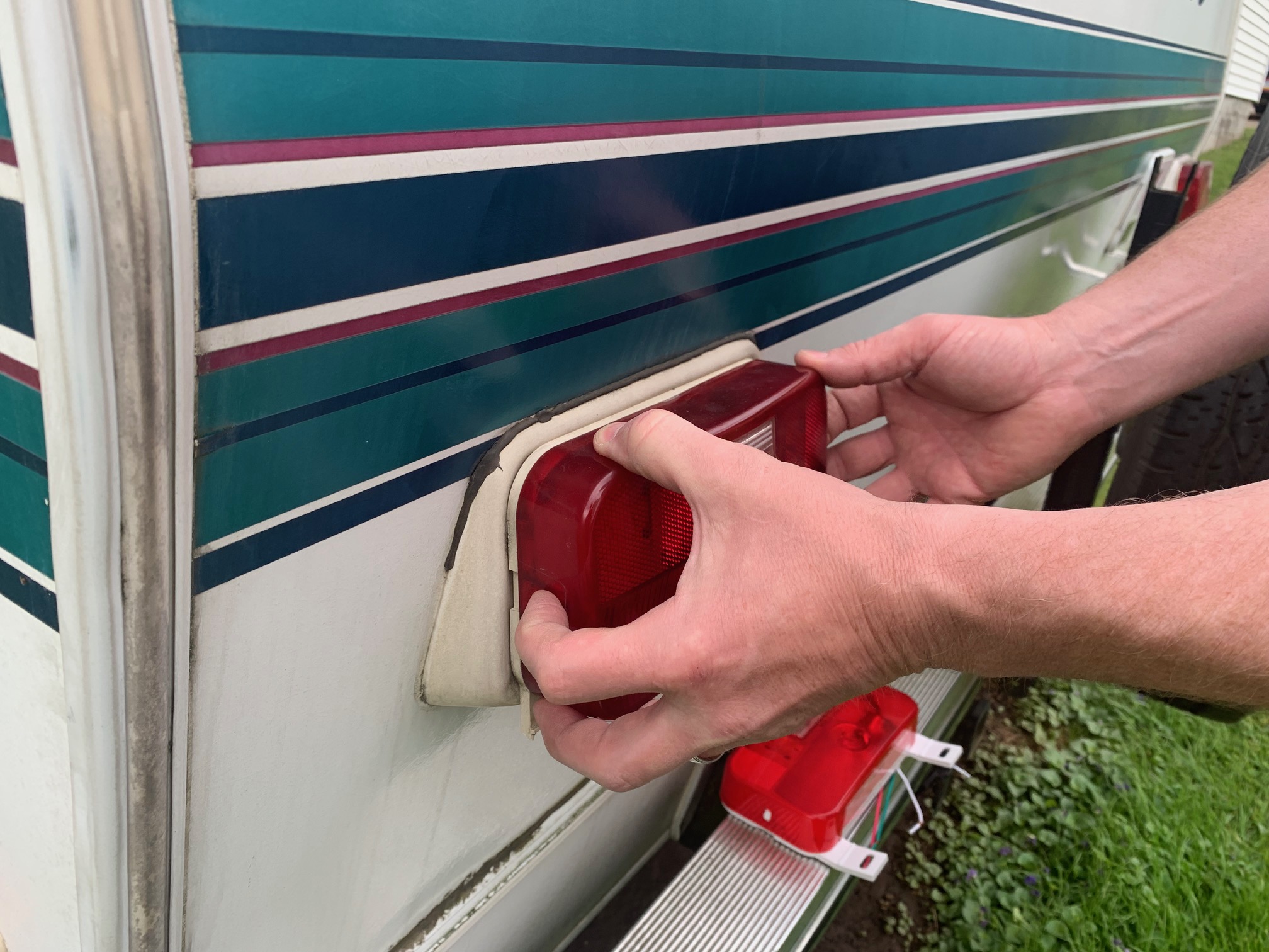 Tail Light Rv Protection The Cost of Older RV Updates: Replacing the RV Tail Light and License ...
