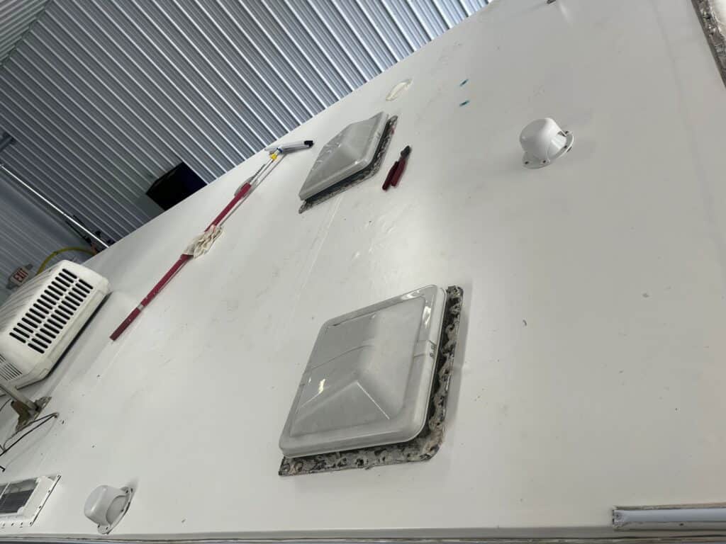 new rv roof replacement side view