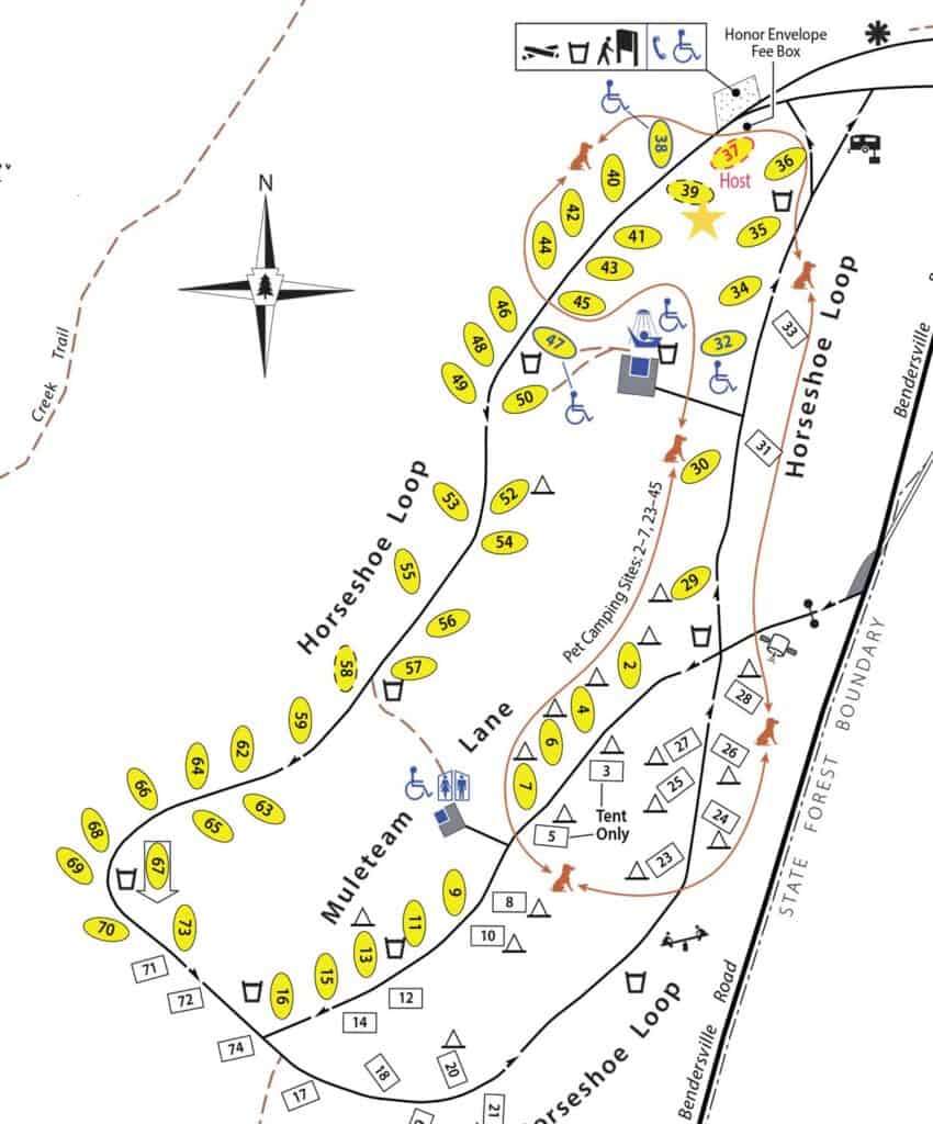 pine grove furnace state park campground map