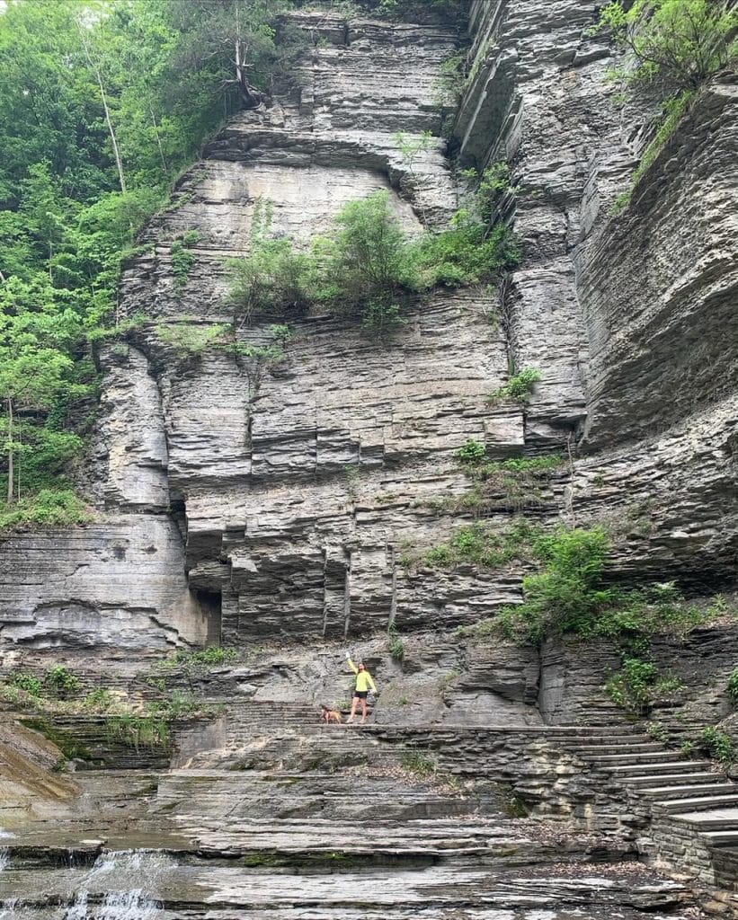 Jill at robert h treman state park gorge trail