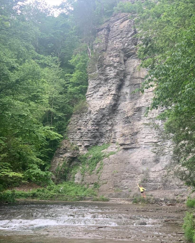 Jill at robert h treman state park gorge trail 2