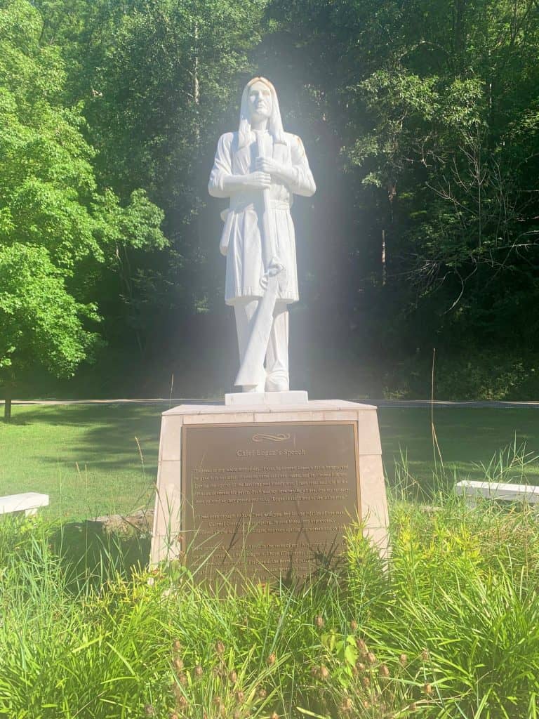 chief logan state park statue