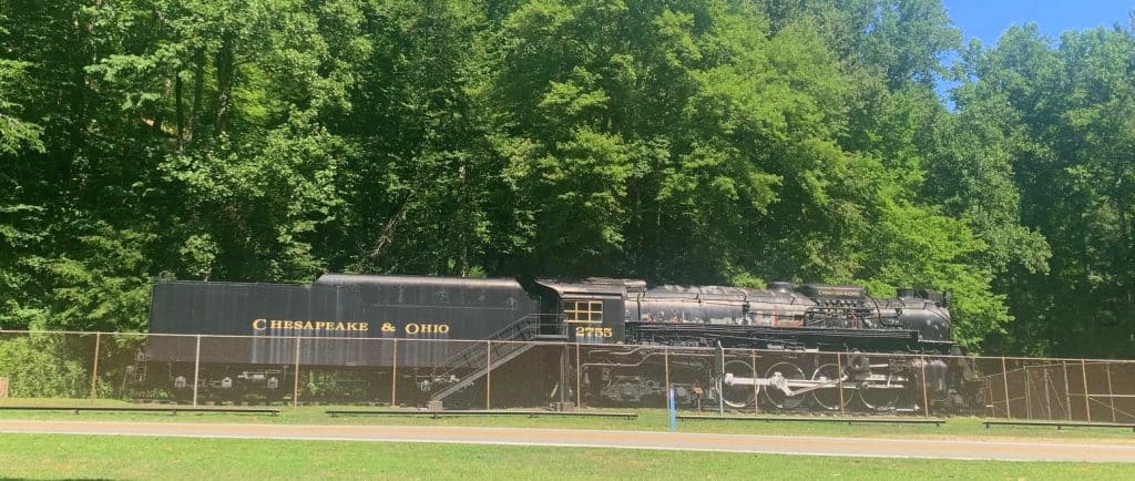 locomotive at chief logan state park wv