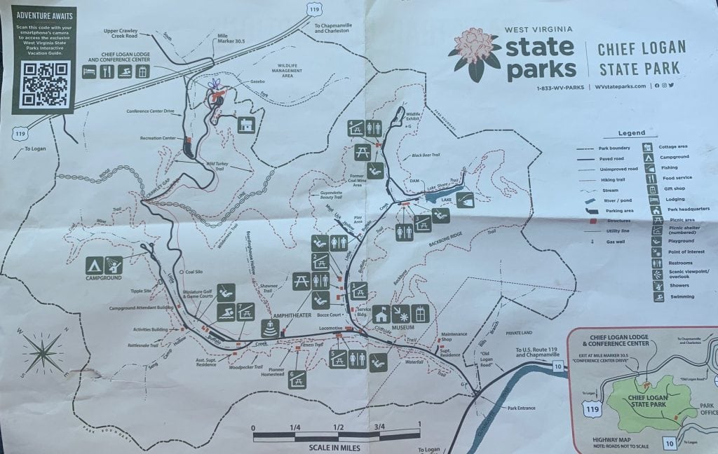 unmarked chief logan trail map