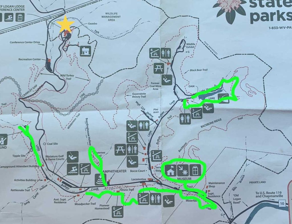 marked chief logan trail map