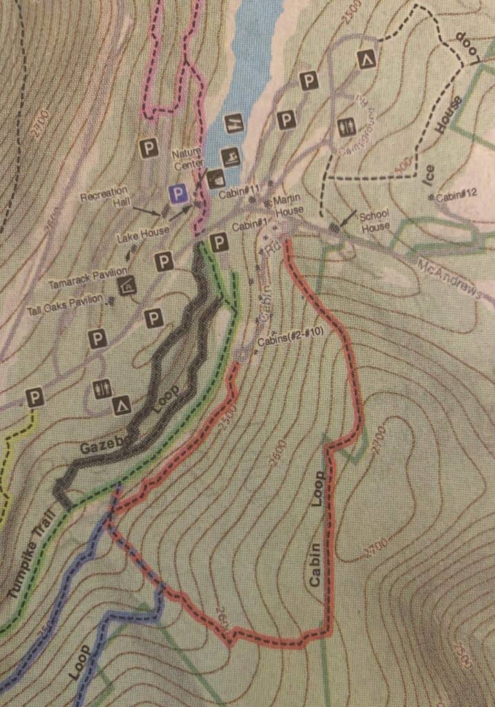 new grmany state park hiking map unmarked