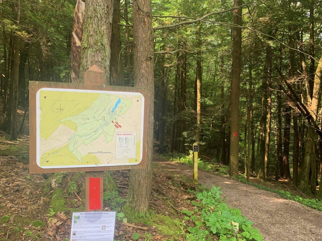 cabin loop at new germany state park