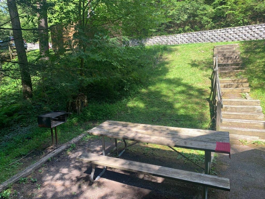 outside cooking area new germany state park