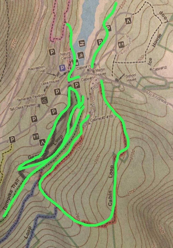 new germany hiking map highlighted