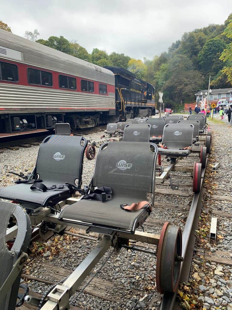 rail bikes resting