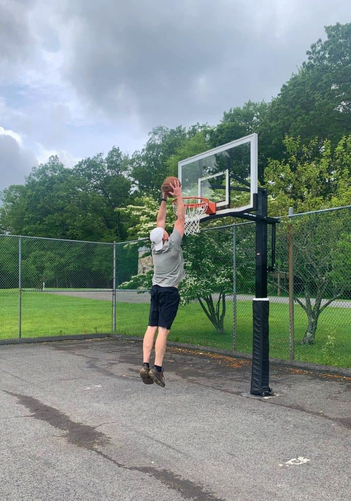 russ dunking at herrington manor state park