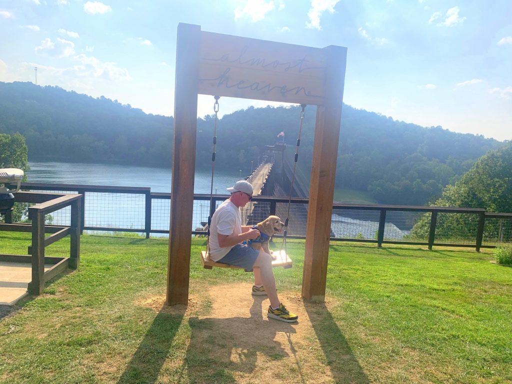 russ and franklin on the almost heaven swing