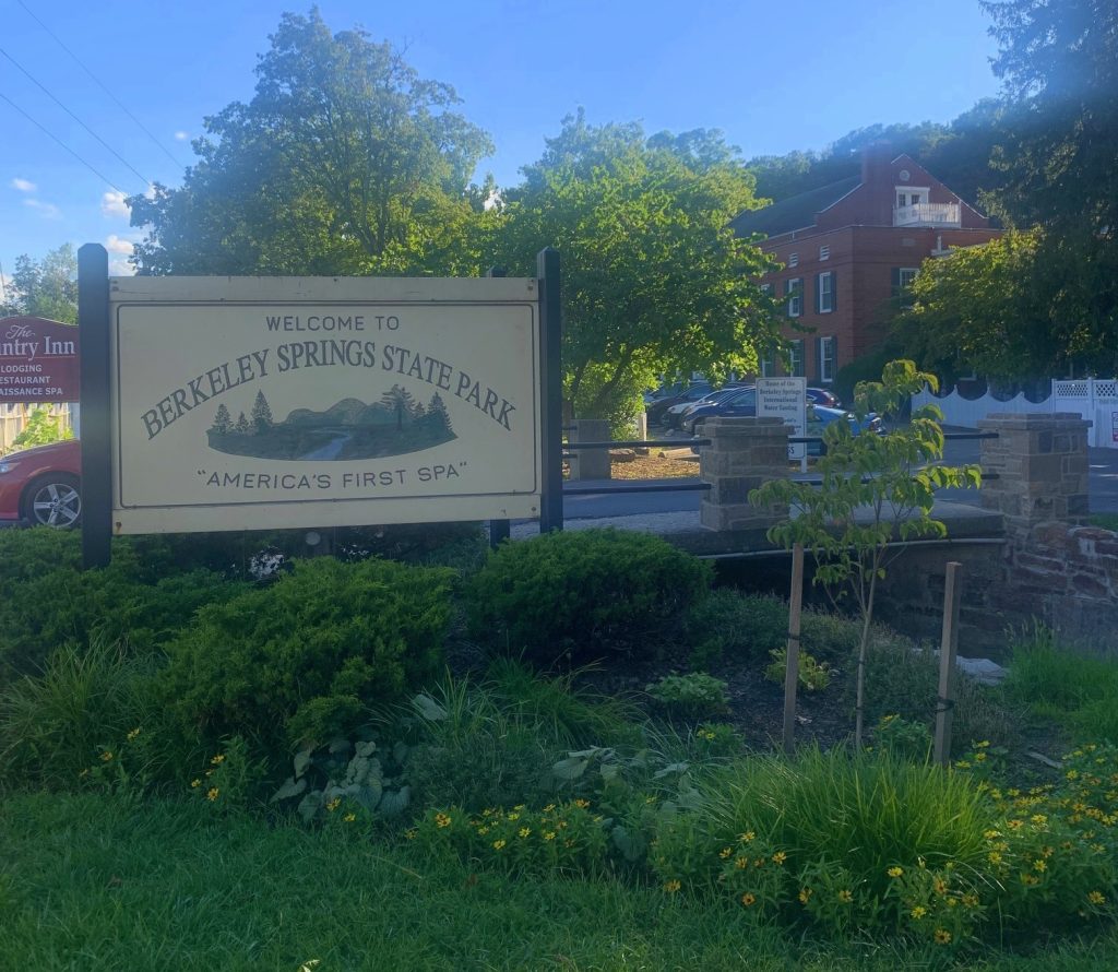 berkeley springs state park sign