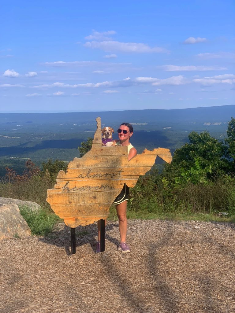 cacapon resort state park overlook with WV sign and hazel
