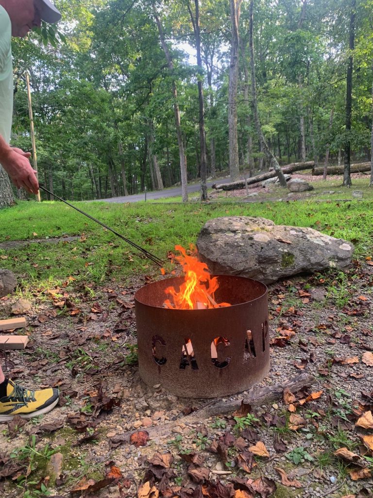 cacapon state park fire rings at cabins