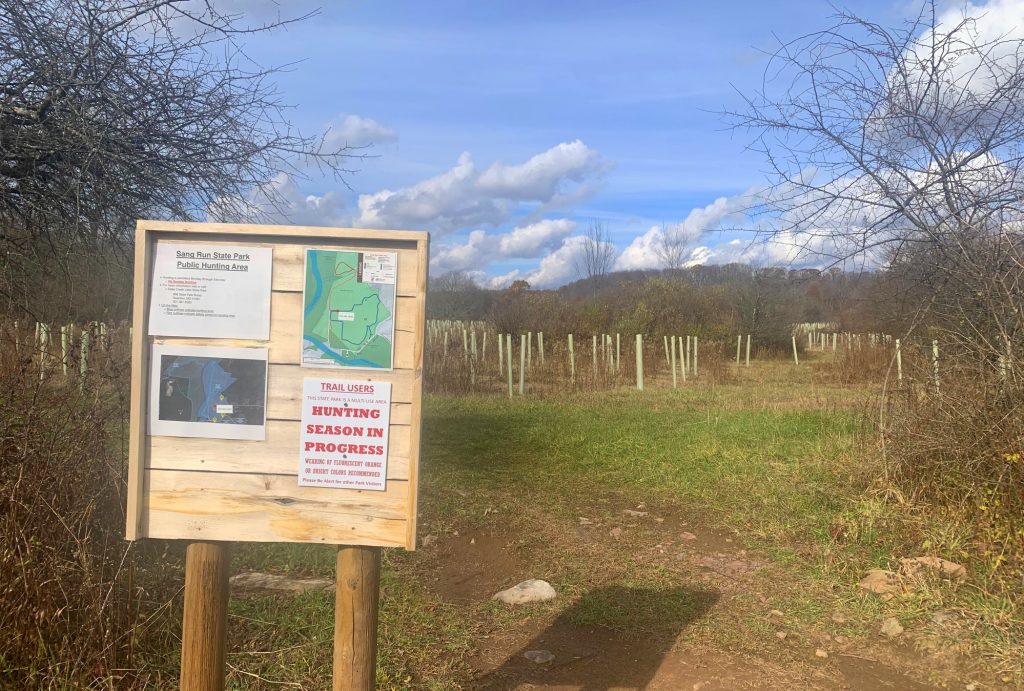 hawthorn trail at sang run state park 2