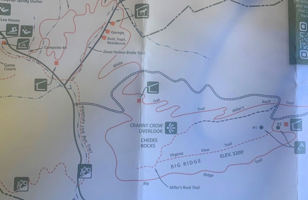 lost river state park wv trail map, east side